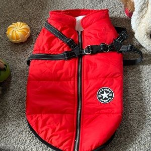 Winter dog coat, fleece dog jacket. Waterproof.